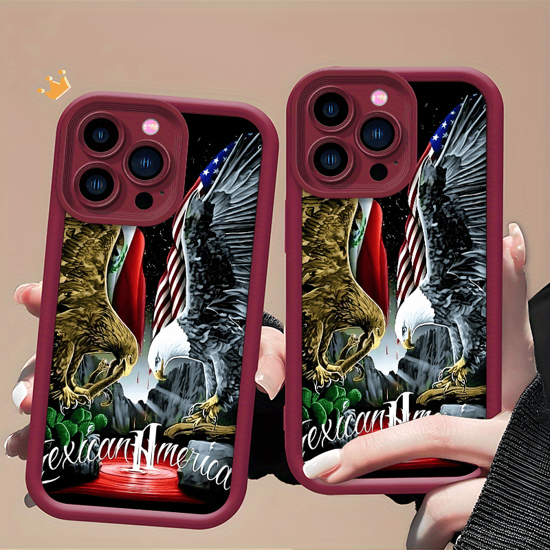 New Cartoon Eagle Phone Cases Designed for The Iphone 14 Pro, Featuring a Lanyard Suitable for All Genders. These High-Quality TPU Soft Silicone Cases Offer Anti-Fall Protection And Serve As Mobile Phone Accessories.